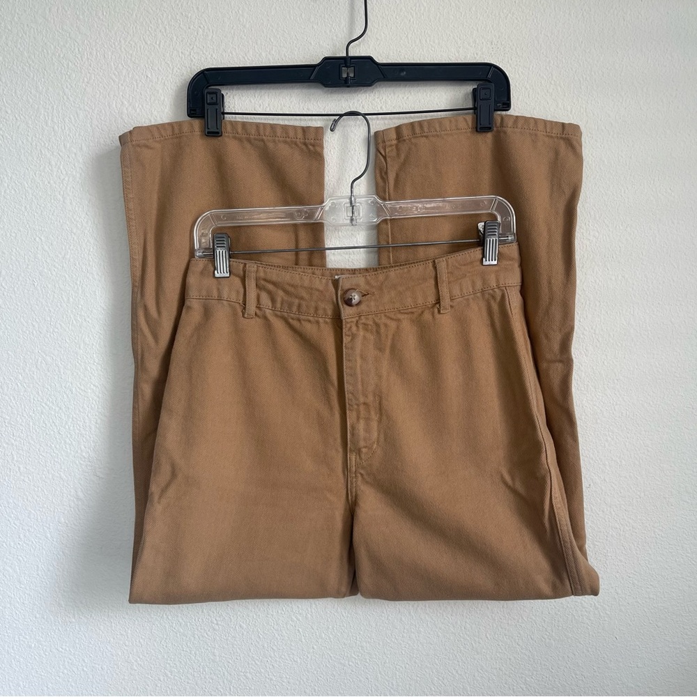 Reformation Jeans Butterscotch Back Button Pocket Pants
